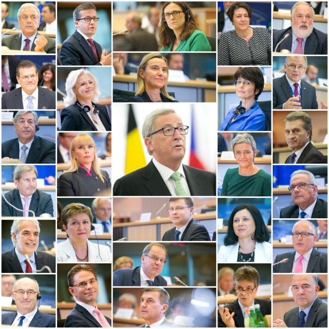 Новый состав Еврокомиссии под руководством Жан-Клода Юнкера. Фото: @JunckerEU