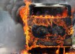 В Херсоне сгорели четыре маршрутки