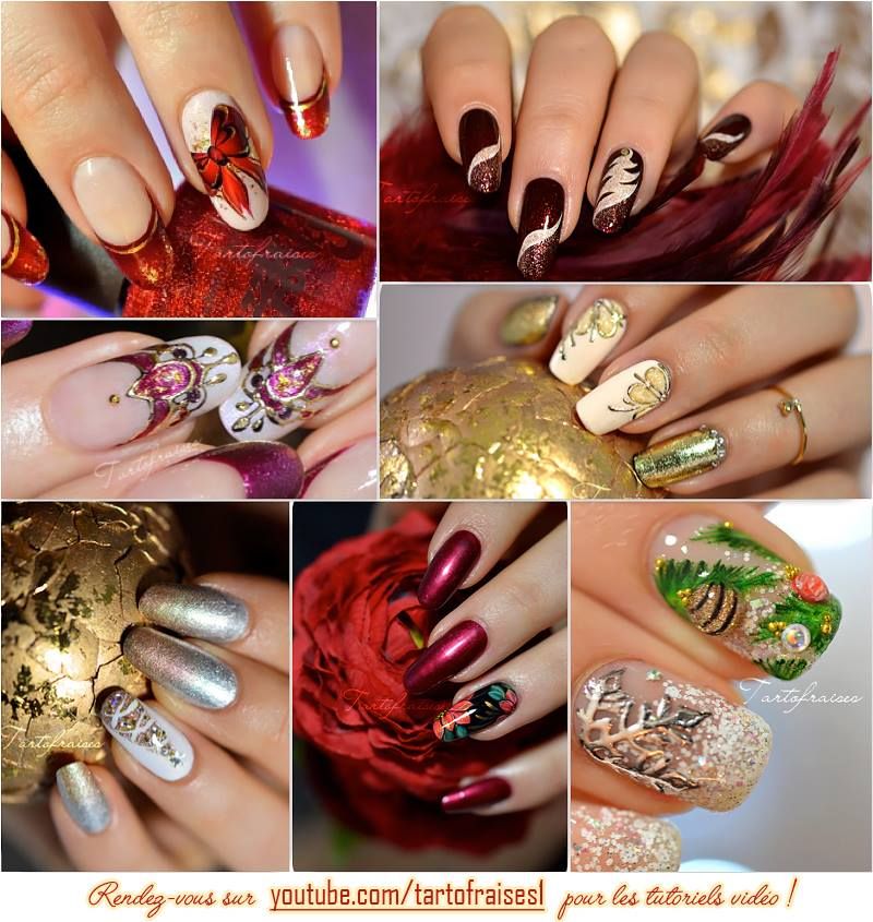 Праздничный маникюр. facebook.com/Tartofraises.Nail.Art