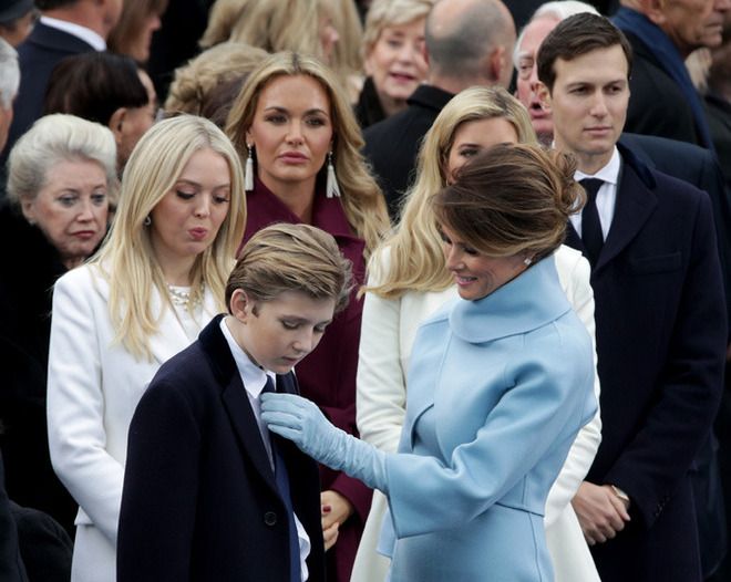 Тиффани Трамп и Меланья Трамп с сыном Бэрроном. Фото: Tatler