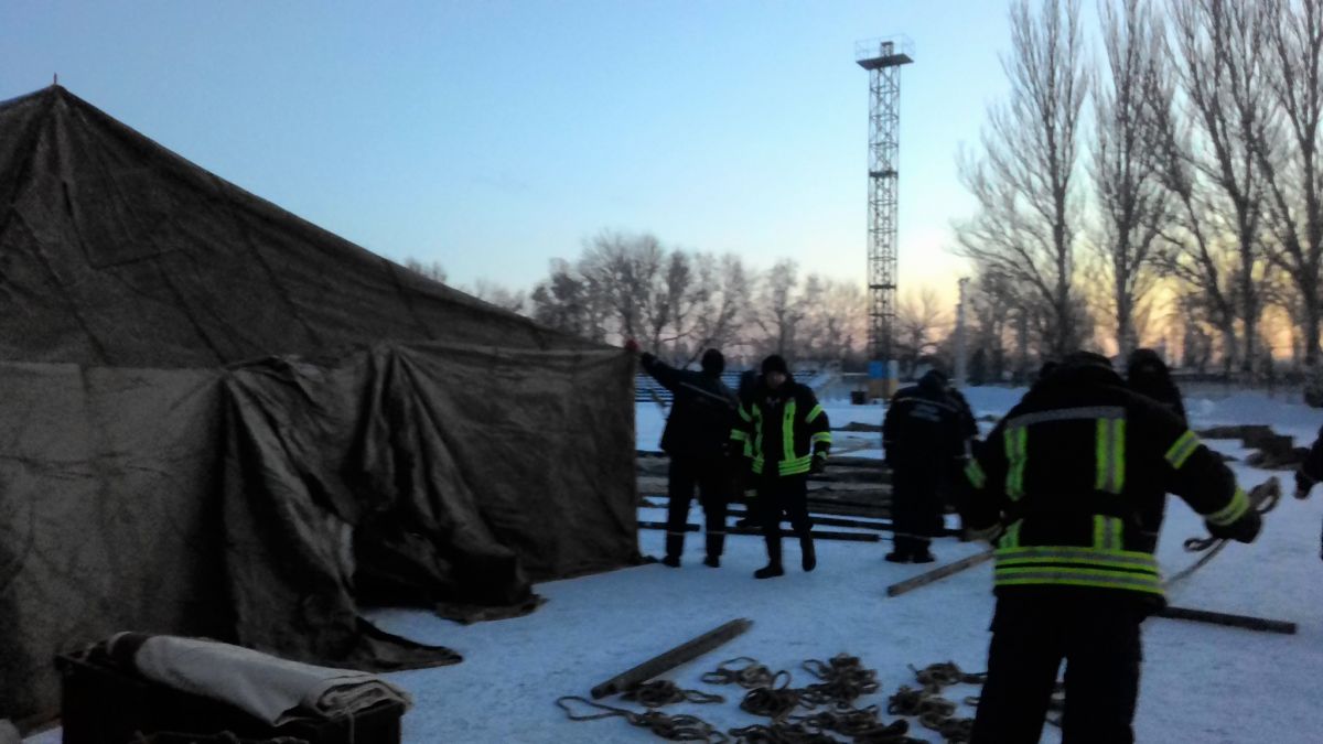 Оборудование пунктов обогрева. Фото: donetsk.dsns.gov.ua