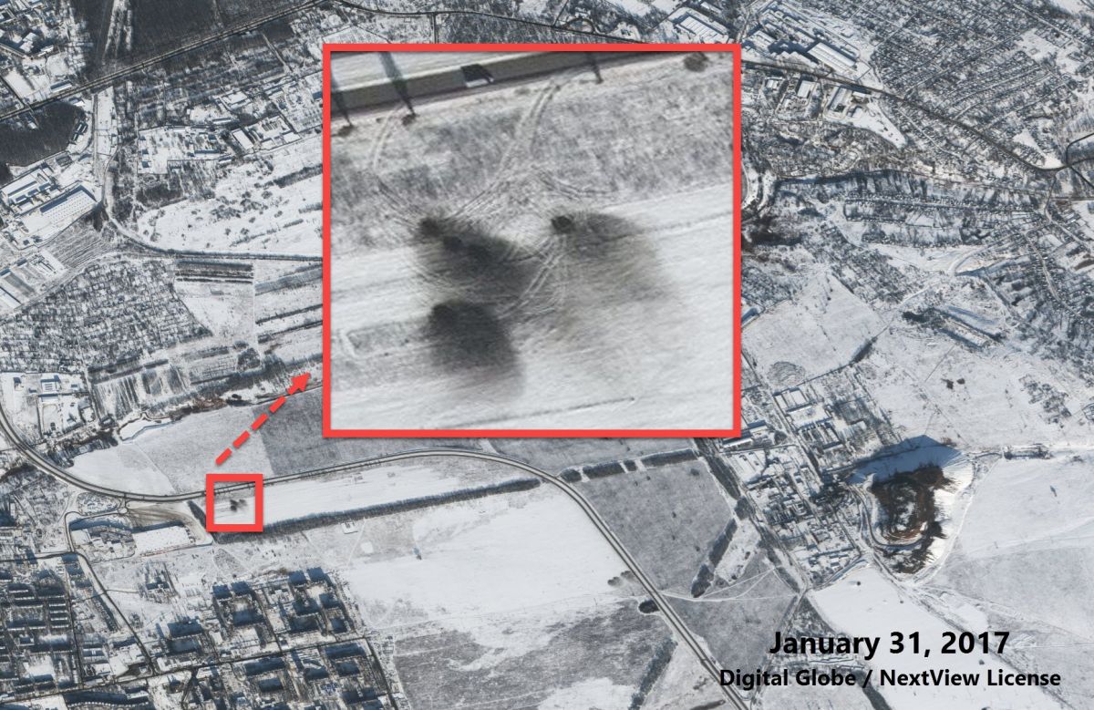 Координаты &mdash; 47.999178, 37.915042. Digital Globe / NextView License.