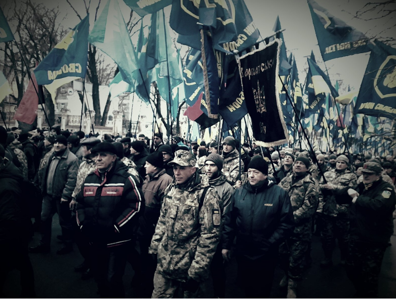 Марш националистов. Фото: @vo_svoboda