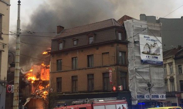 У Брюсселі вибухнув будинок. Фото: europe.liveuamap.com 
