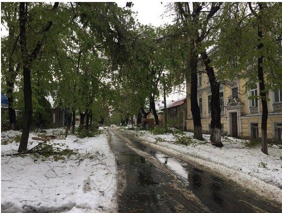 К ликвидации последствий сильных снегопадов, которые уже второй день продолжаются в Молдове привлекли армию. Фото: chv.tv