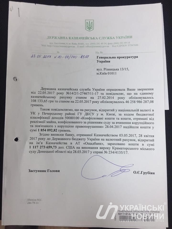Генпрокурор выложил фотокопии документов. Фото: facebook.com/LlutsenkoYuri