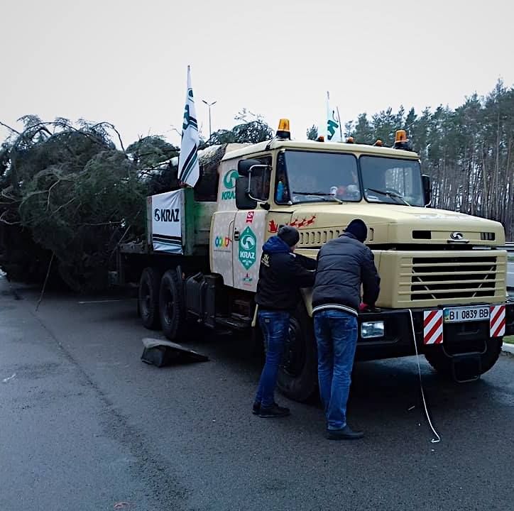 Елка ждет разрешения на въезд. Фото: facebook.com/FolkUkraine