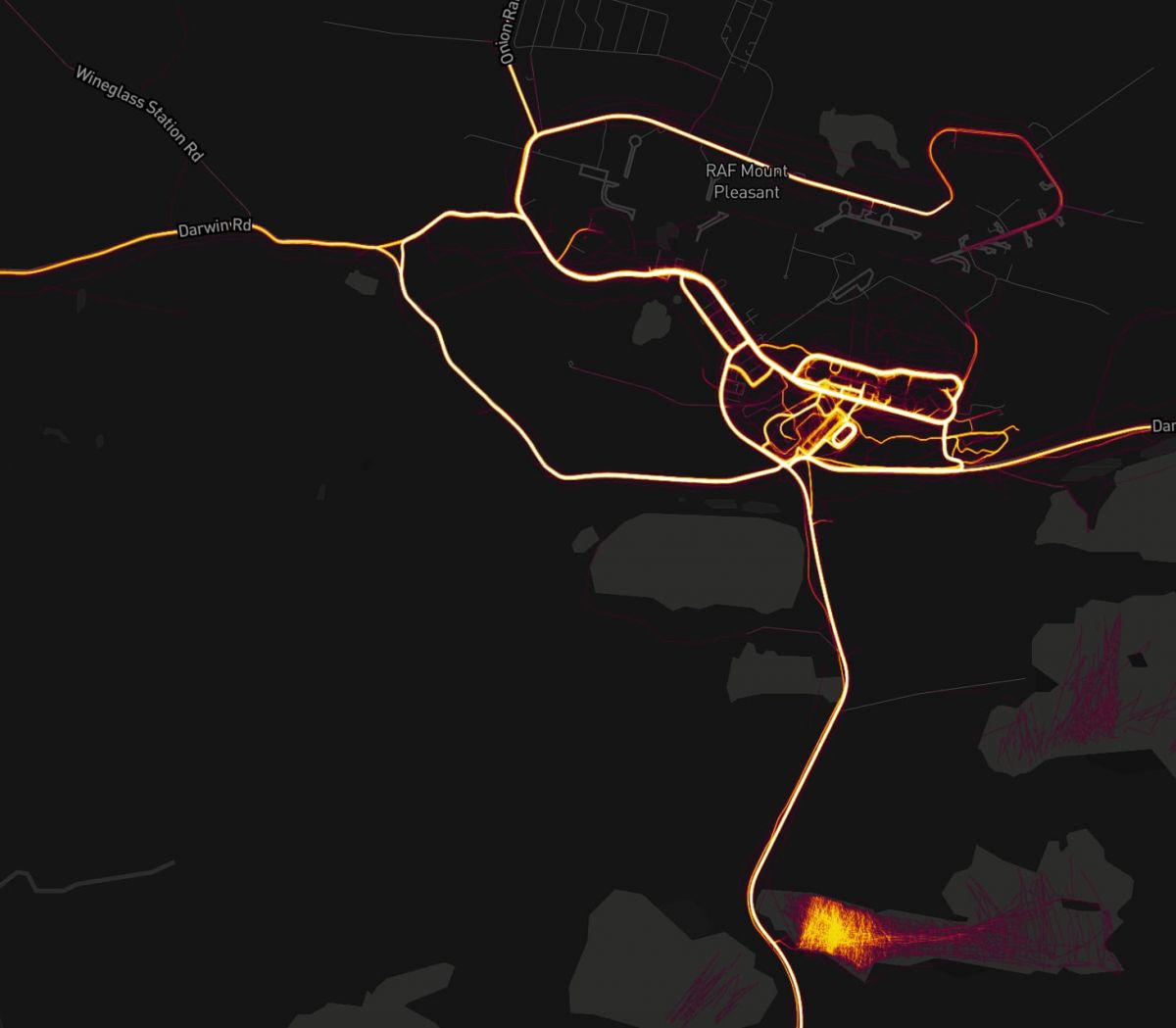 Фото: Strava heatmap