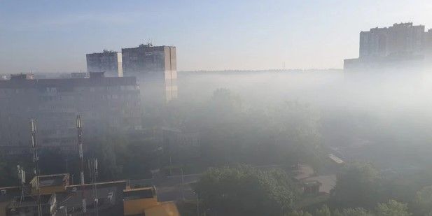Киев  накрыл густой смог. Фото: Kolomiiets Dmytro