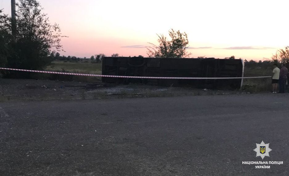 В результаті ДТП 2 пасажири автобуса загинули. Фото: Нацполиция