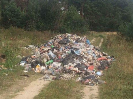 Во Львовской области была обнаружена несанкционированная мини-свалка львовского мусора