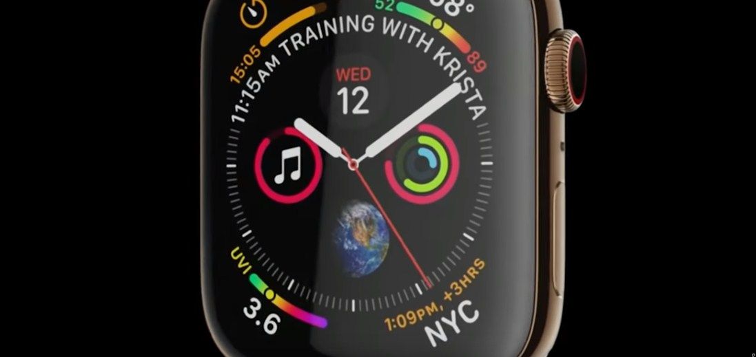 Apple Watch в алюминиевом корпусе будут представлены по цене от 13 990 гривен. Скриншот youtube/The Verge