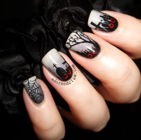 Идеи дизайна маникюра на Хеллоуин-2018. Фото: nailartsfashion.com