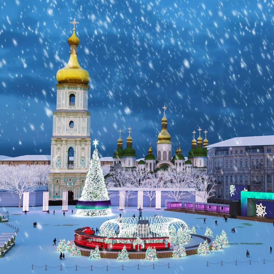 Монтаж ялинки на Софійській площі розпочнеться 9 грудня. Фото: Folk Ukraine