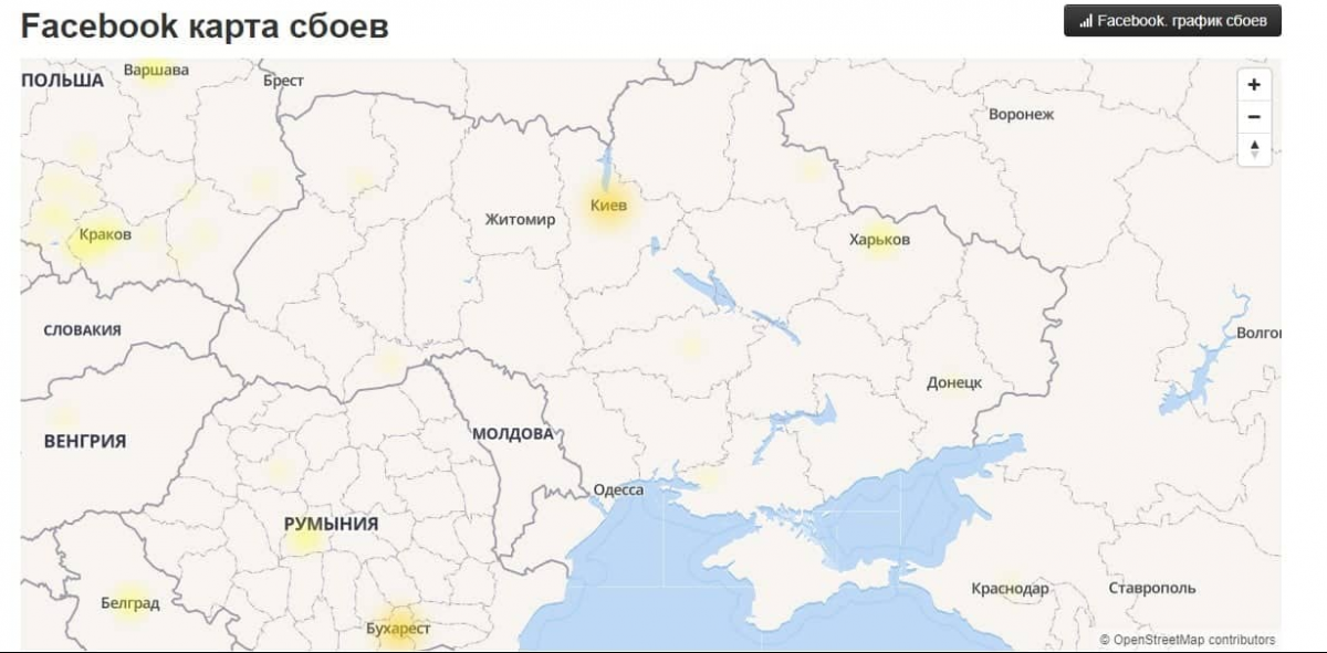 Скриншот: Downdetector