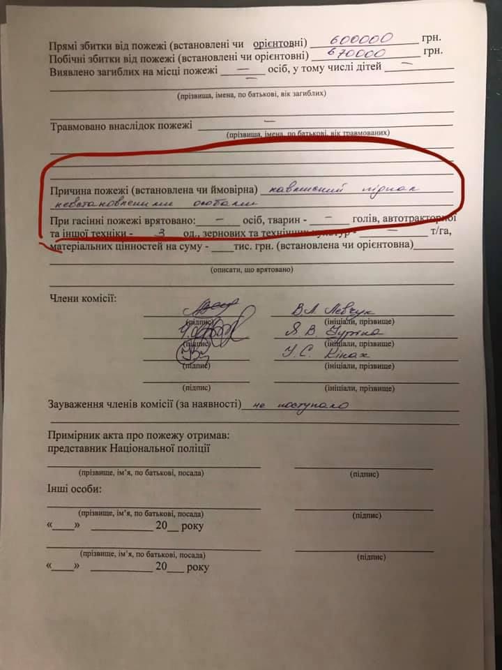 Документ: Яна Чурина/Facebook
