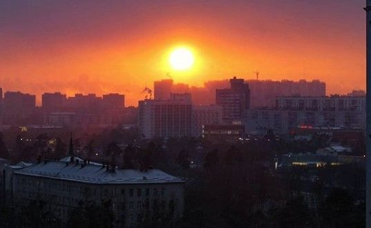 Закат солнца в Киеве. Фото: instagram.cоm/olga_pravа