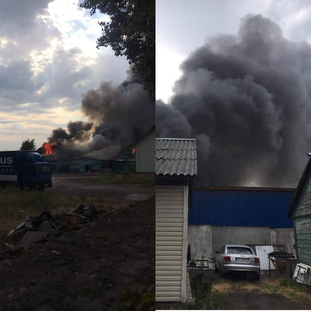 Пожежа у Бучі. Фото: Інформатор
