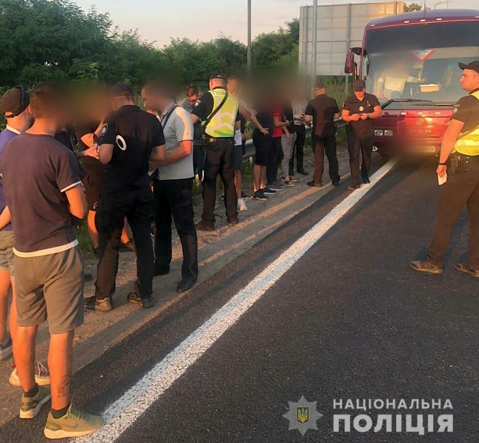 Задержание подозрительных лиц в Киевской области.