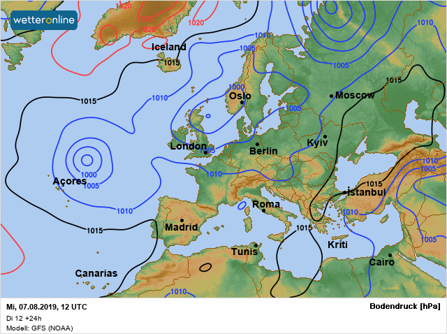 Карта: wetteronline.de