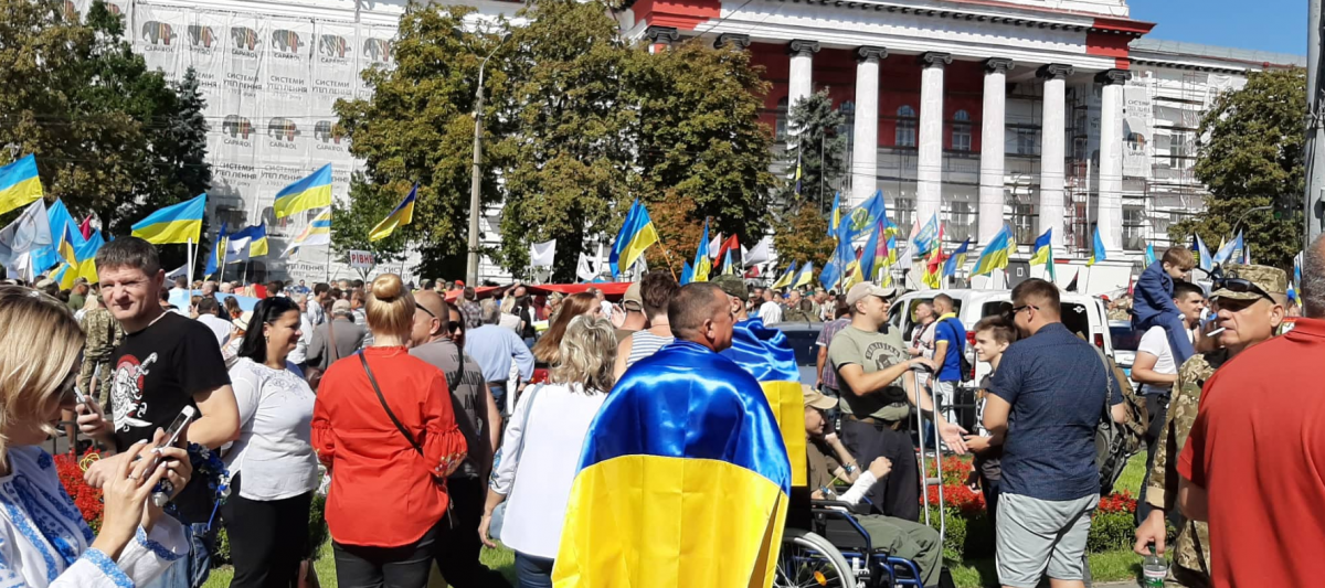 Марш защитников в Киеве на День независимости. Фото: Анастасия Гевко