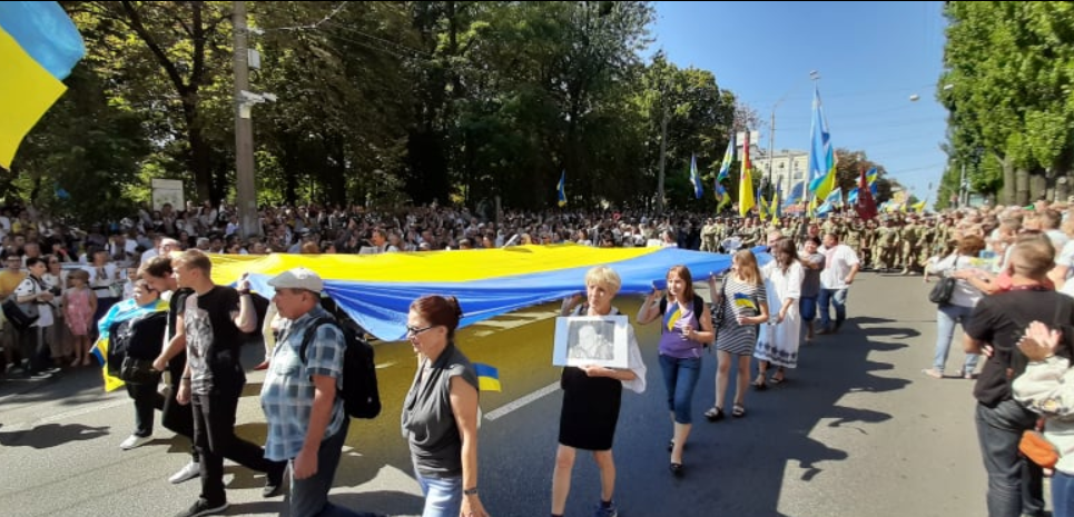Марш защитников. Фото: Анастасия Гевко