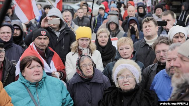 Акция протеста в Минске. Фото: Радио Свобода