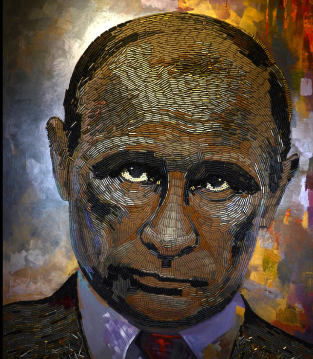 Картина з гільз з особою Путіна. Фото: 