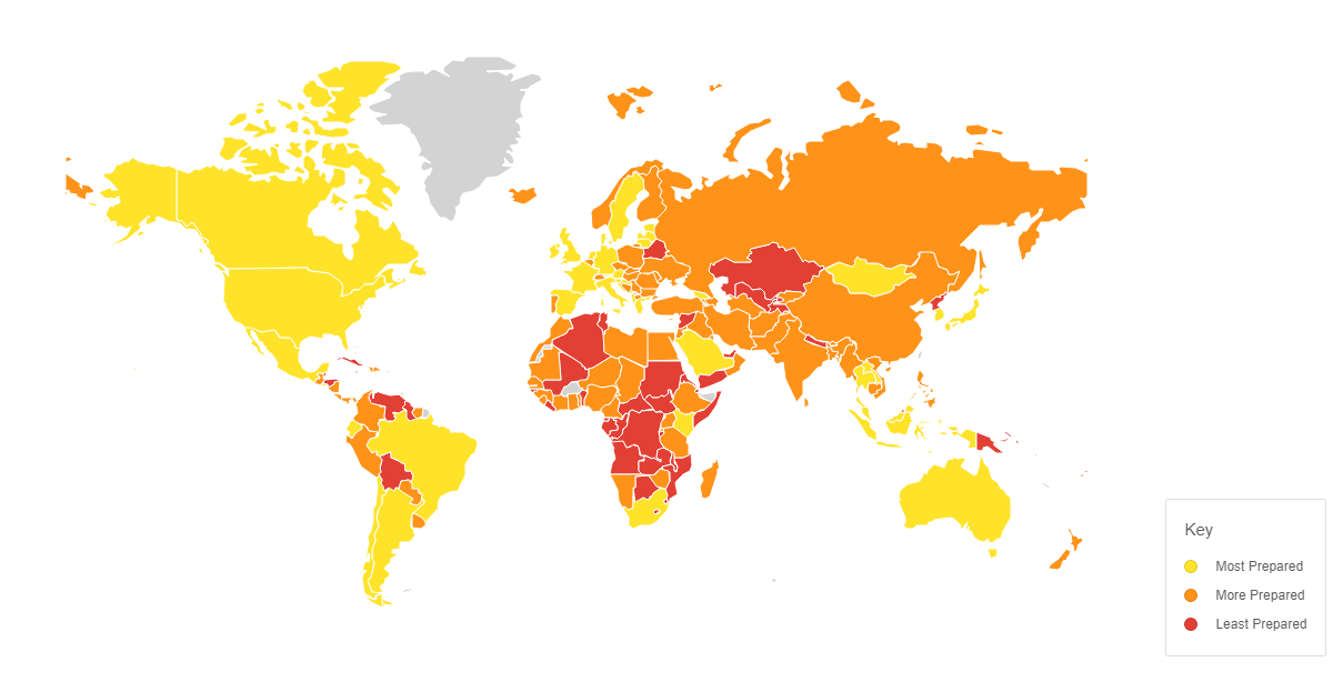 Украина в рейтинге раннего обнаружения инфекций. Инфографика: GHS