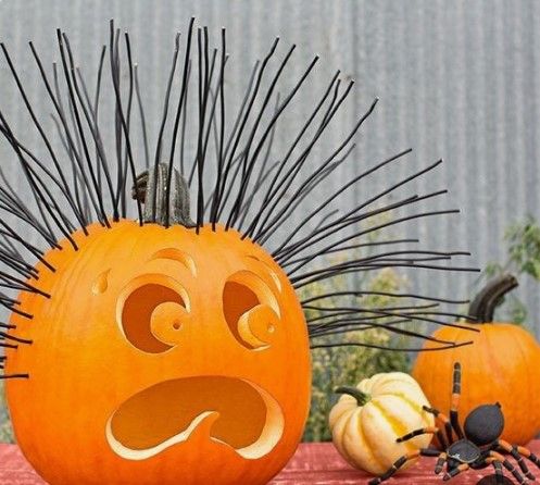 Декор тыквы на Хеллоуин Фото:pinterest.com/m.ok.ru