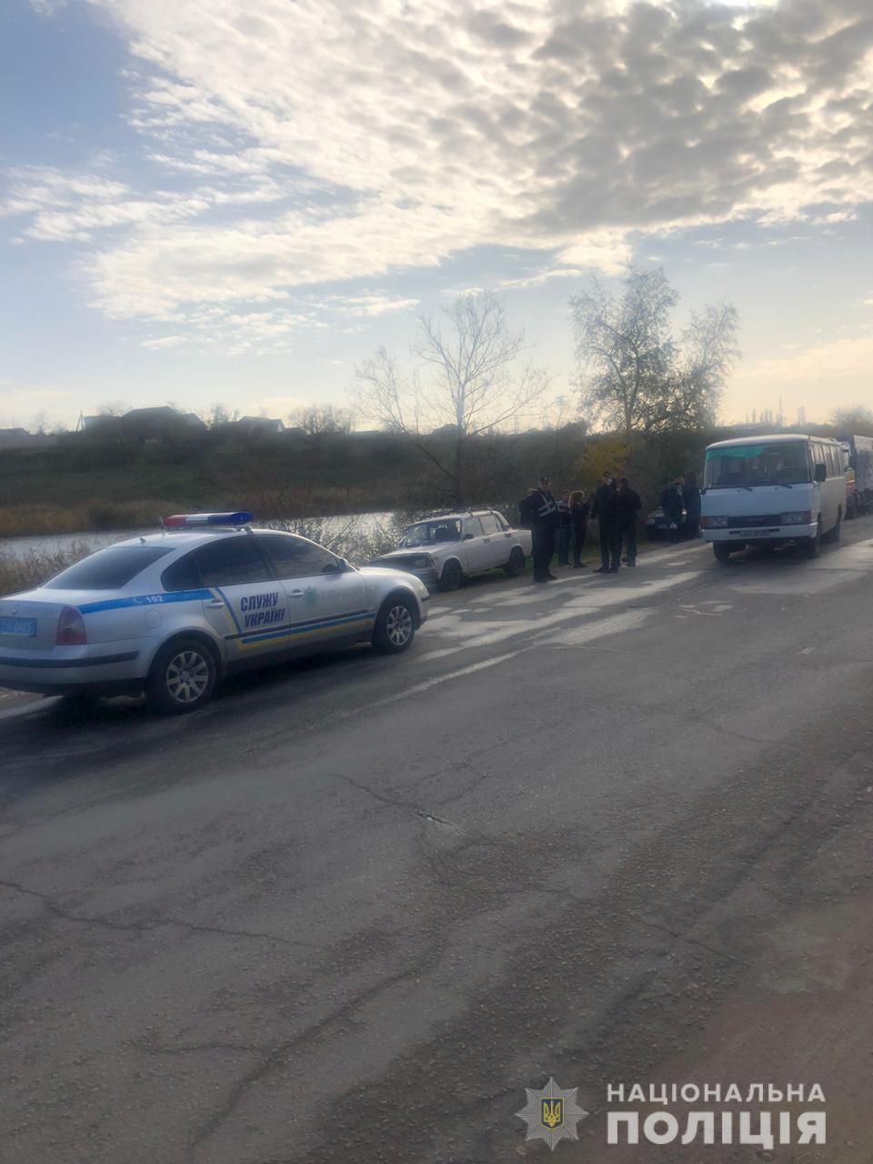 ДТП с маршруткой в Одесской области. Фото: Нацполиция  