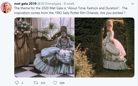 Тема Met Gala 2020 года - 