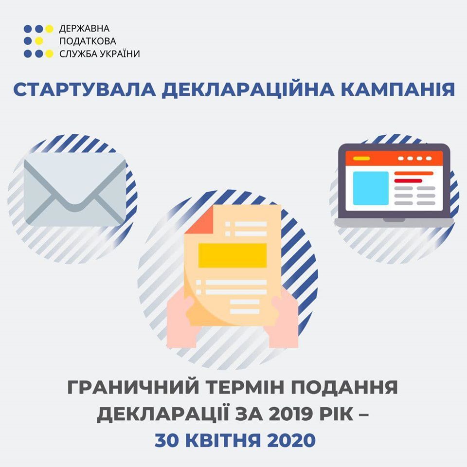 Краний срок подачи деклараций. Инфорграфика: Facebook/Державна податкова служба України