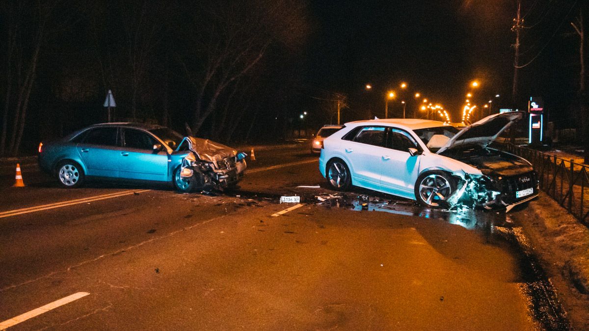 В Броварах столкнулись две Audi. Фото: Информатор