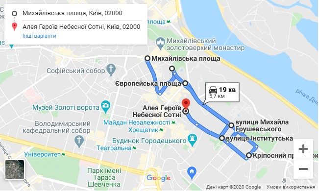 Карта маршрута
