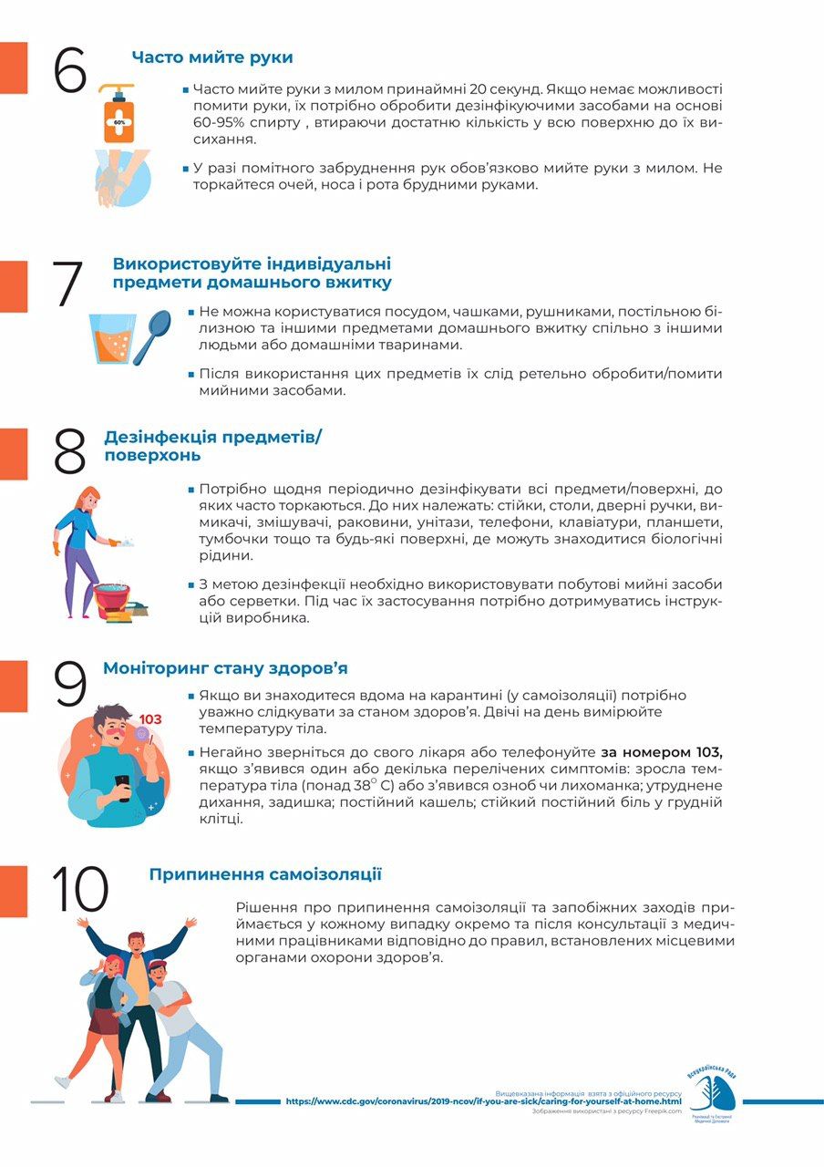 Поради МОЗ при пандемії коронавіруса