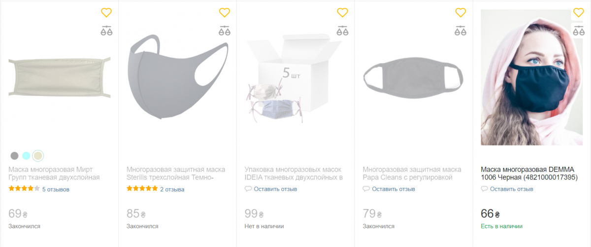 Захисні маски можна купити в Інтернеті за високою ціною
