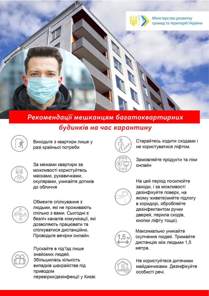 Рекомендации Министерства развития общин и территорий для жителей многоквартирных домов