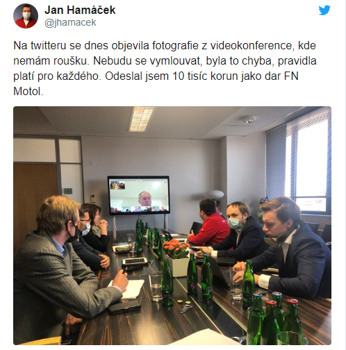 Видеоконференция. Скриншот: Twitter/@jhamacek
