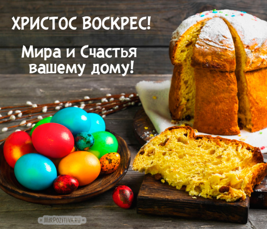 Открытка с Пасхой-2020