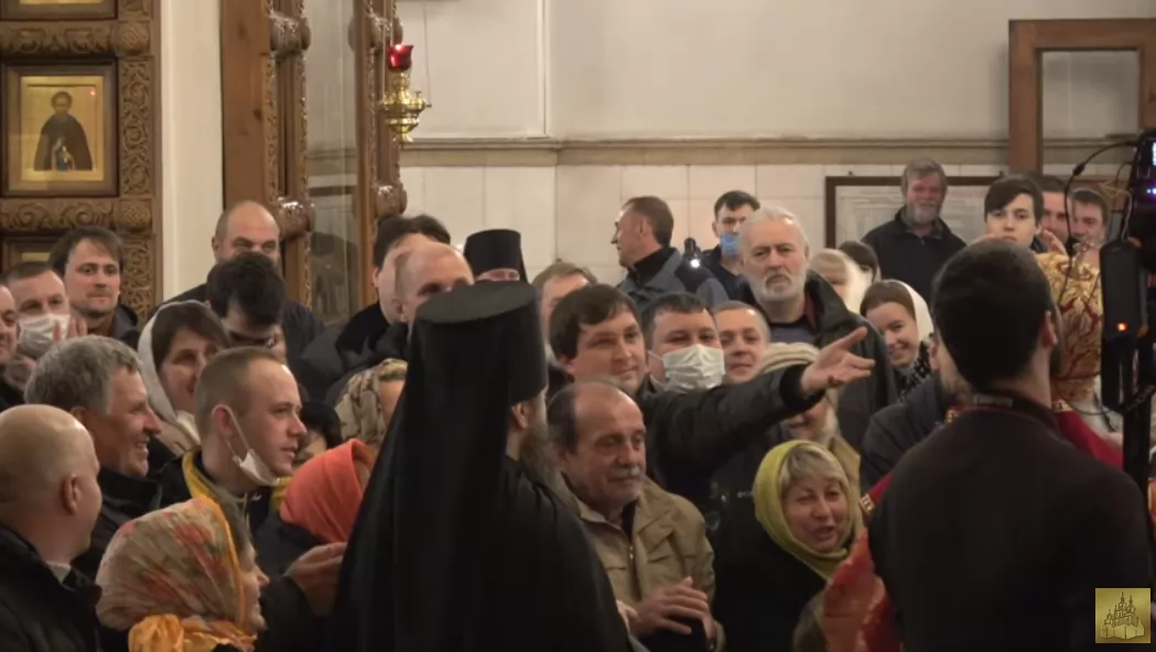 Святогірська лавра на Великдень. Скріншот трансляції на YouTube
