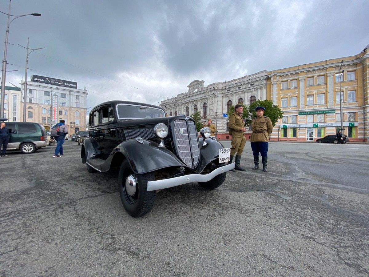 Автопробег на 9 мая в Харькове. Фото: Telegram/ХС | Харьков