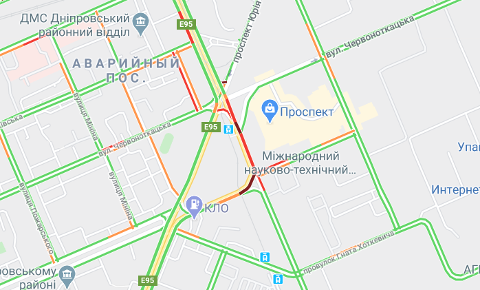 Пробки на левом берегу