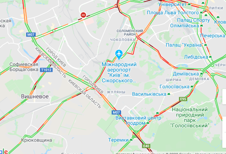 Утренние пробки в Киеве