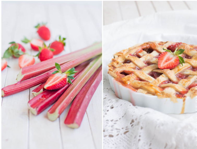 Пирог с ревенем и клубникой. Фото: marybakery.ru