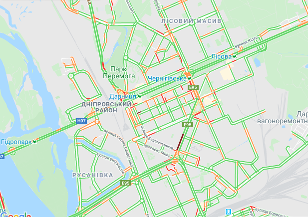 Тянучки в Киеве. Google maps