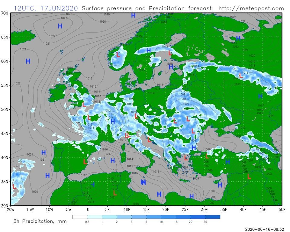 Карта с сайта meteopost.com