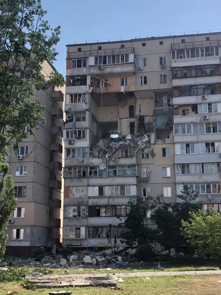 Взрыв в многоэтажке. Фото: Facebook/Sergey Koshman