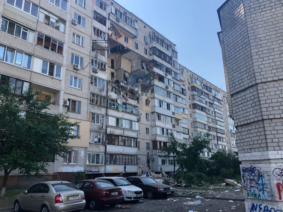 Взрыв в Киеве. Фото: ГосЧС