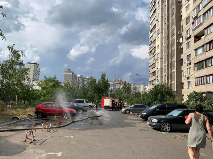 Пожар на Крушельницкой. Фото: УП
